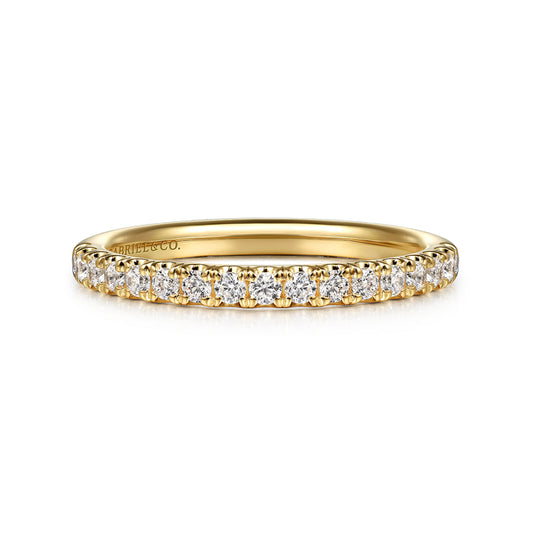 14K Yellow Gold Diamond Wedding Band
