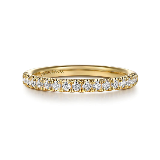 14K Yellow Gold Diamond Wedding Band