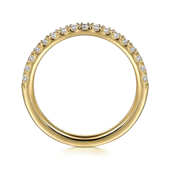 14K Yellow Gold Diamond Wedding Band