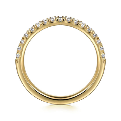 14K Yellow Gold Diamond Wedding Band