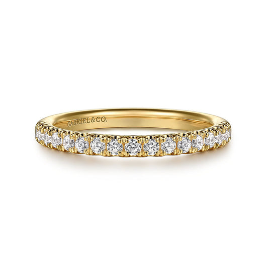 14K Yellow Gold Diamond Wedding Band