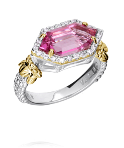 Vahan 14k Gold & Sterling Silver Pink Topaz Ring
