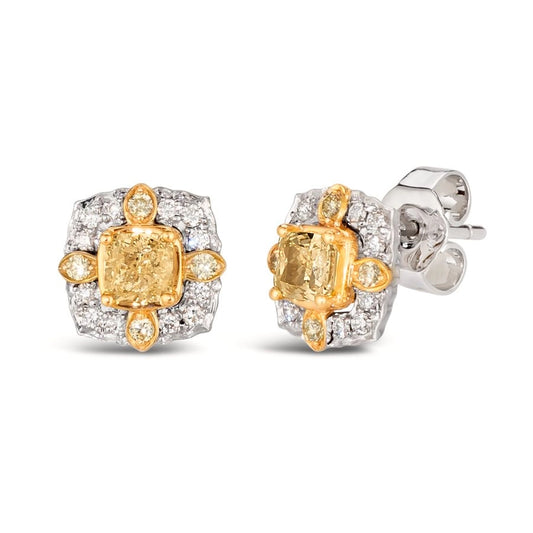 Le Vian Couture® Earrings featuring 1/2 cts. Fancy Light Yellow Diamond, 1/8 cts. Vanilla Diamonds® set in P95