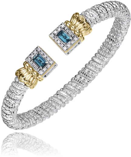 Vahan 14k Gold & Sterling Silver London Blue Topaz Bracelet