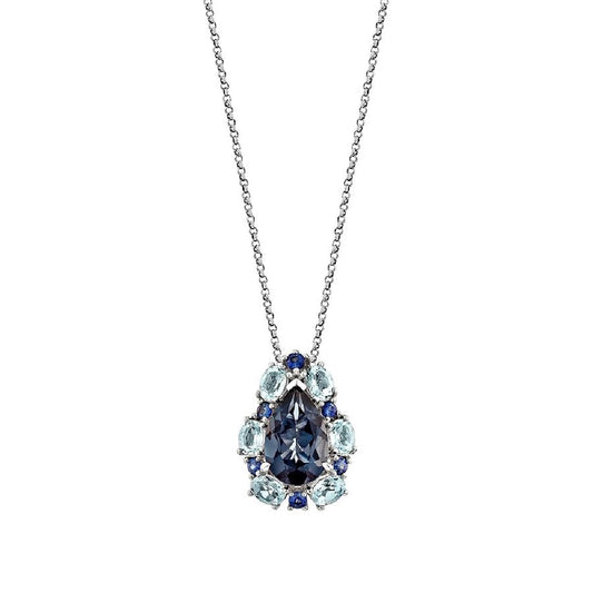 Le Vian® Pendant featuring 2 1/3 cts. Deep Sea Blue Topaz™, 1 cts. Blue Topaz, 1/6 cts. Blueberry Sapphire™, set in 14K Vanilla Gold®