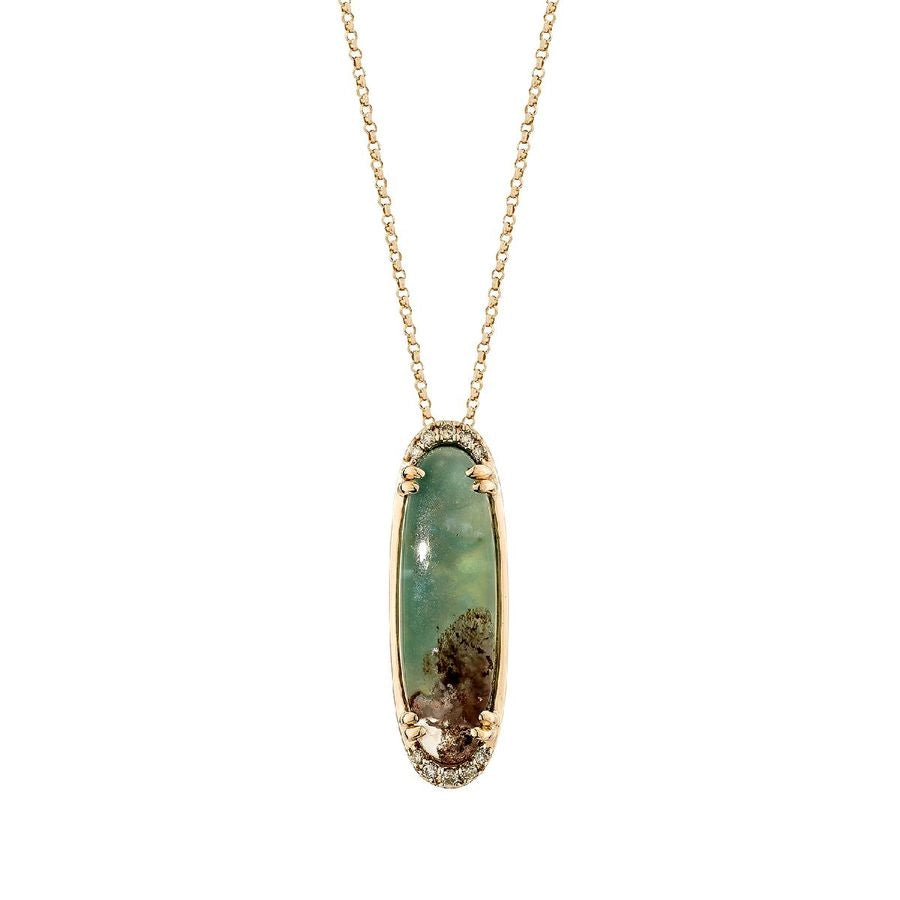 Le Vian® Pendant featuring 3 3/8 cts. Peacock Aquaprase™, 1/20 cts. Nude Diamonds™ set in 14K Strawberry Gold®