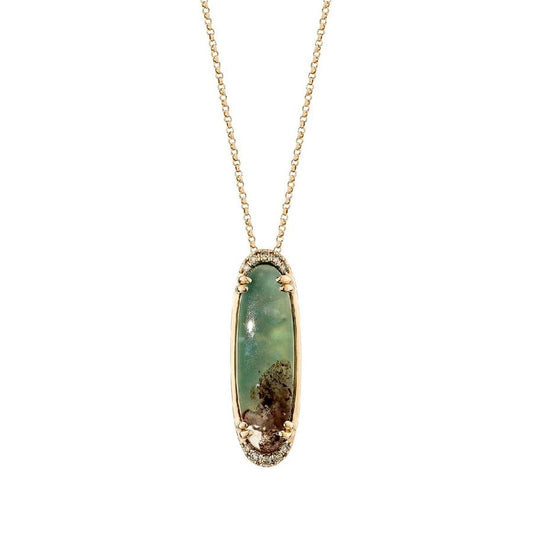 Le Vian® Pendant featuring 3 3/8 cts. Peacock Aquaprase™, 1/20 cts. Nude Diamonds™ set in 14K Strawberry Gold®