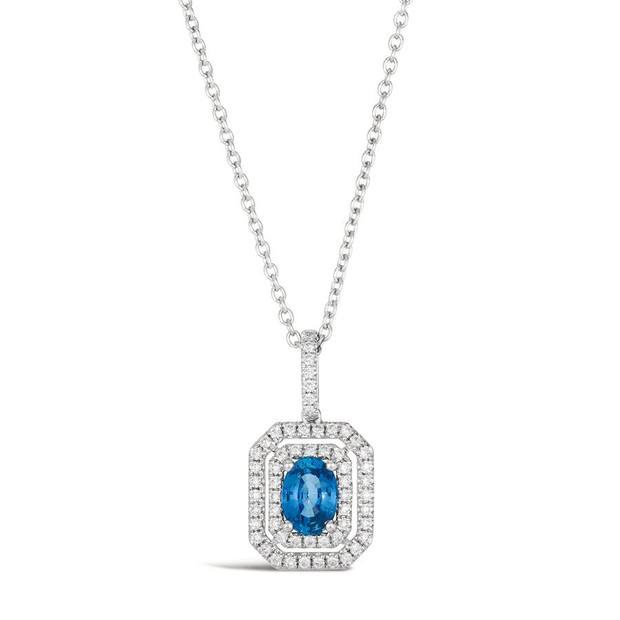 Le Vian Couture® Pendant featuring 3/4 cts. Cornflower Sapphire™, 1/4 cts. Vanilla Diamonds® set in P95