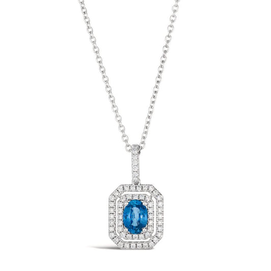Le Vian Couture® Pendant featuring 3/4 cts. Cornflower Sapphire™, 1/4 cts. Vanilla Diamonds® set in P95