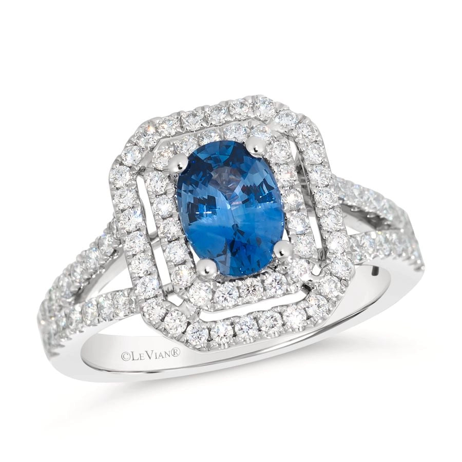 Le Vian Couture® Ring featuring 3/4 cts. Cornflower Sapphire™, 1/2 cts. Vanilla Diamonds® set in P95