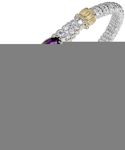 Vahan 14k Gold & Sterling Silver Amethyst Bracelet