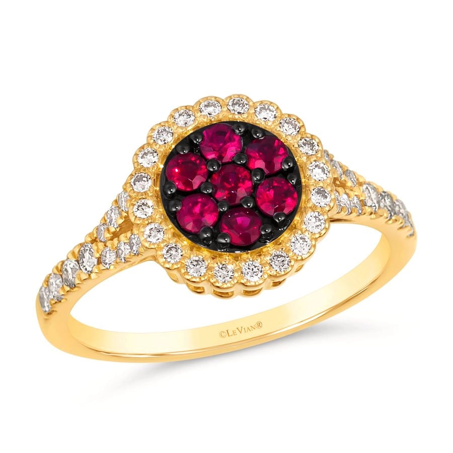 Ruby Stiles Le Vian® Ring featuring 1/3 cts. Passion Ruby™, 3/8 cts. Nude Diamonds ...