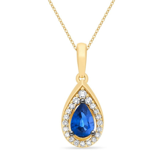 Le Vian® Pendant featuring 1/2 cts. Blueberry Sapphire™, 1/10 cts. Nude Diamonds™ set in 14K Honey Gold™