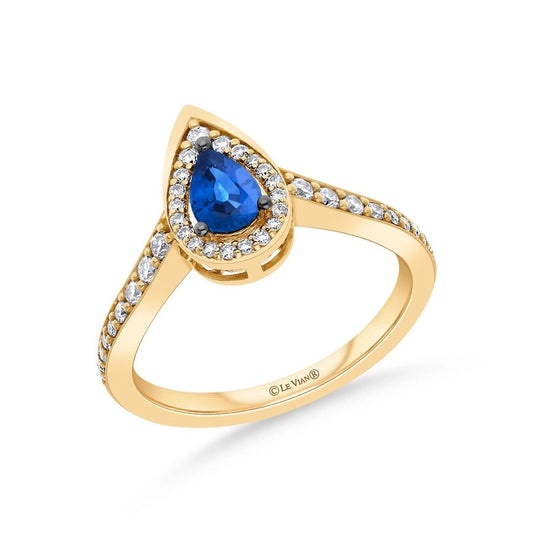 Le Vian® Ring featuring 5/8 cts. Blueberry Sapphire™, 1/4 cts. Nude Diamonds™ set in 14K Honey Gold™