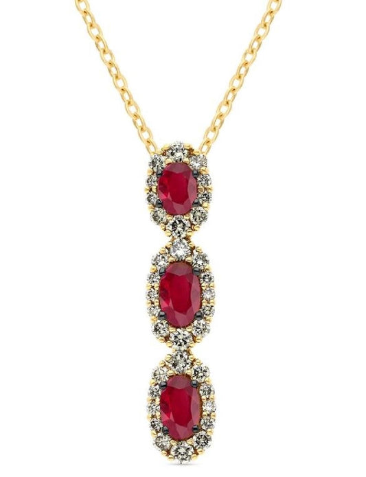 Le Vian® Pendant featuring 3/4 cts. Passion Ruby™, 3/8 cts. Nude Diamonds™ set in 14K Honey Gold™