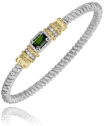 Vahan 14k Gold & Sterling Silver Chrome Diopside Bracelet