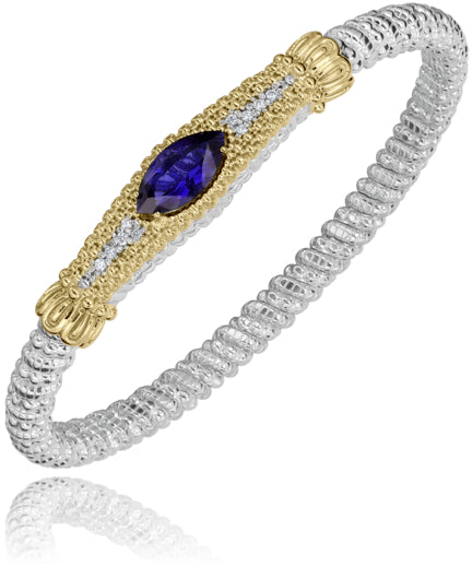 Vahan 14k Gold & Sterling Silver Iolite Bracelet