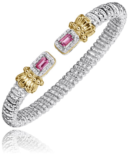 Vahan 14k Gold & Sterling Silver Pink Topaz Bracelet