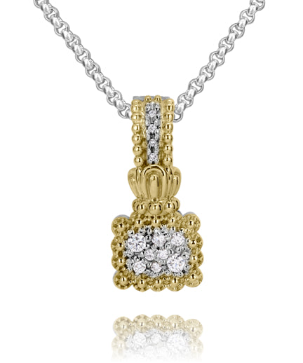 Vahan 14k Gold & Sterling Silver Diamond Pendant