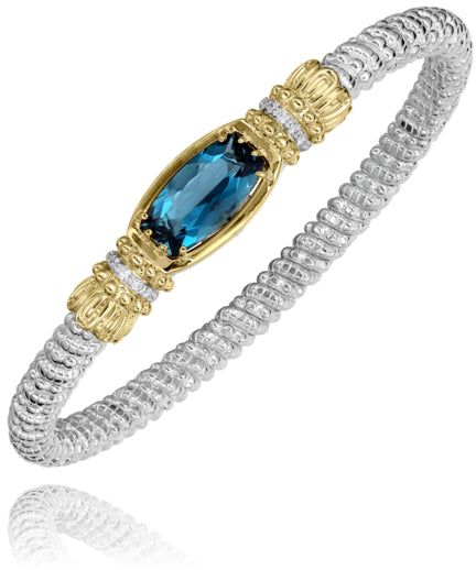 Vahan 14k Gold & Sterling Silver London Blue Topaz Bracelet
