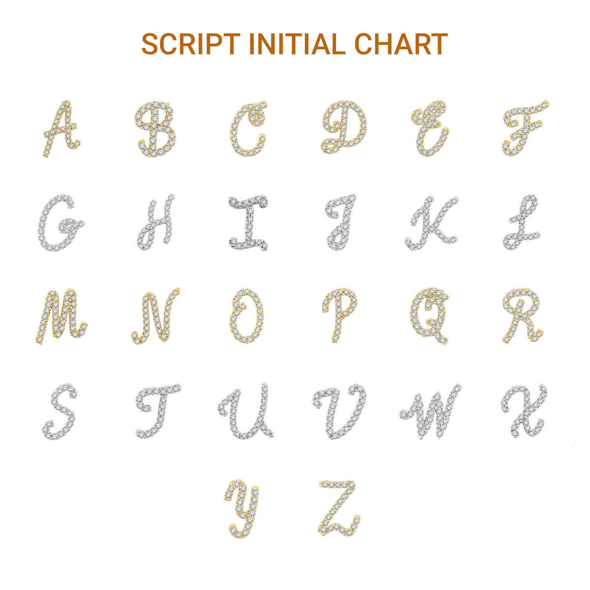 Script 'T' Initial Diamond Pendant