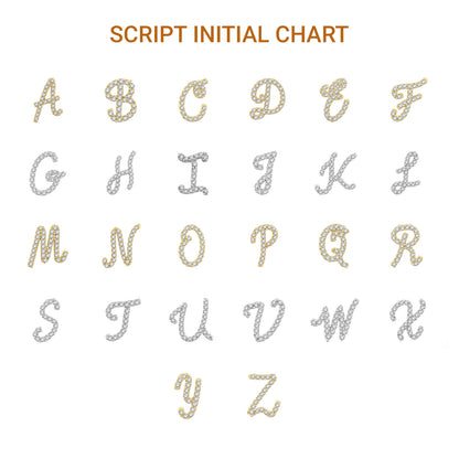 Script 'C' Initial Diamond Pendant