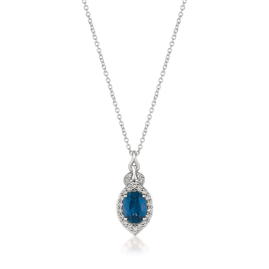 Le Vian® Pendant featuring 3/4 cts. Blueberry Sapphire™, 1/5 cts. Vanilla Diamonds® set in 14K Vanilla Gold®