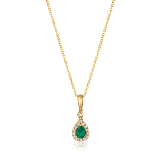Le Vian® Pendant featuring 1/4 cts. Costa Smeralda Emeralds™, 1/10 cts. Vanilla Diamonds® set in 14K Honey Gold™