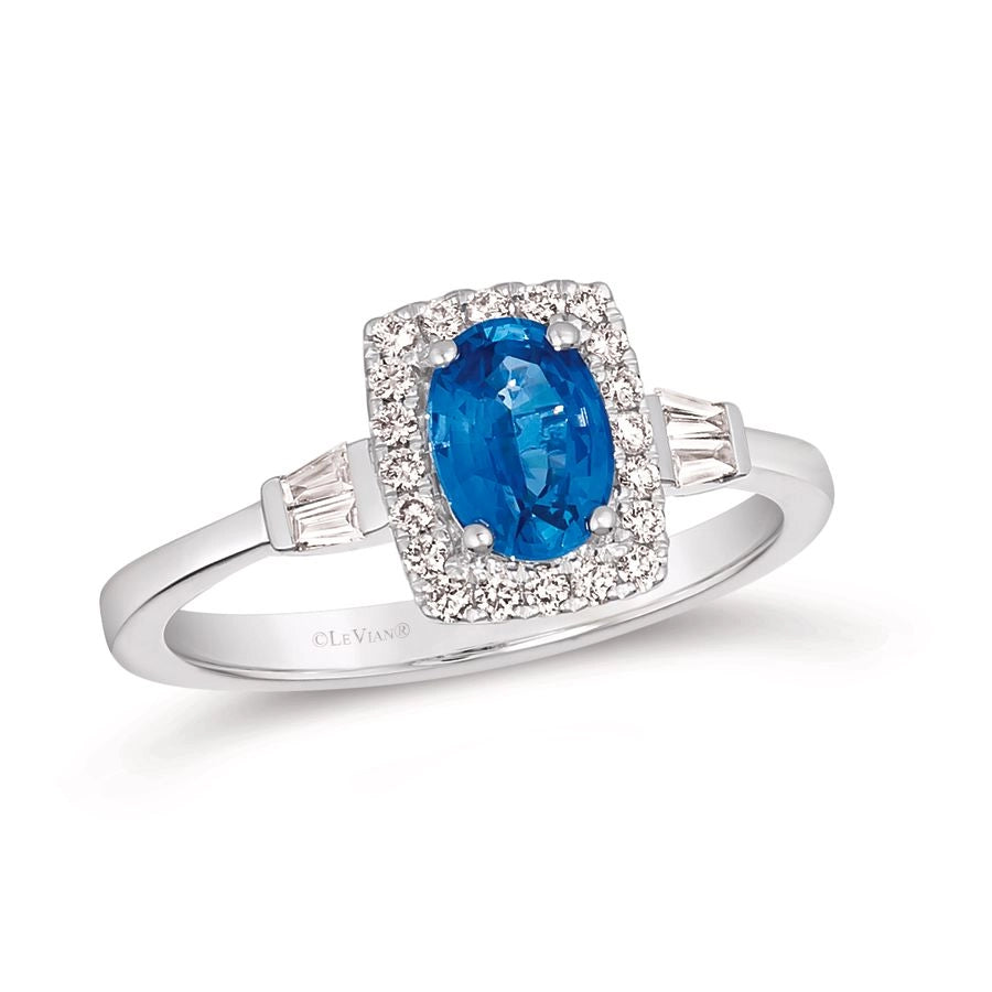 Le Vian® Ring featuring 3/4 cts. Cornflower Sapphire™, 1/5 cts. Vanilla Diamonds® set in 14K Vanilla Gold®