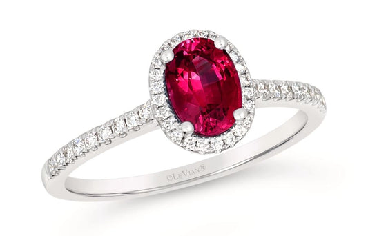 Le Vian® Ring featuring 3/4 cts. Passion Ruby™, 1/6 cts. Vanilla Diamonds® set in 14K Vanilla Gold®