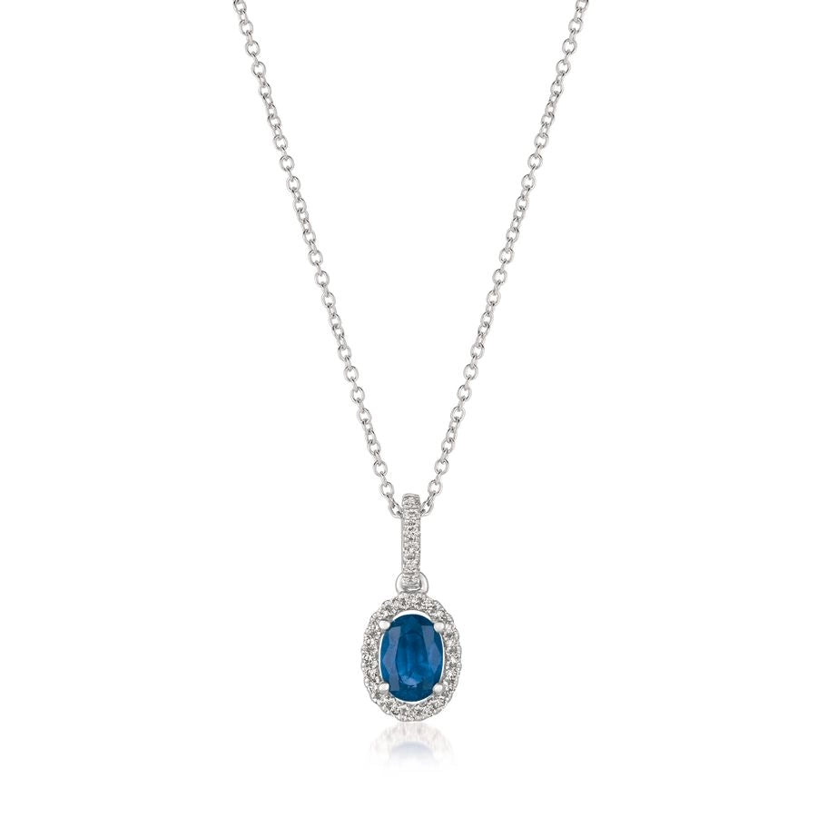 Le Vian® Pendant featuring 1/2 cts. Blueberry Sapphire™, 1/10 cts. Vanilla Diamonds® set in 14K Vanilla Gold®