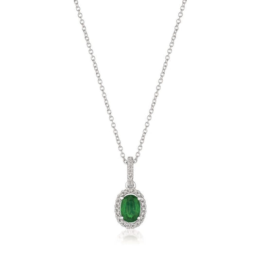 Le Vian® Pendant featuring 1/3 cts. Costa Smeralda Emeralds™, 1/10 cts. Vanilla Diamonds® set in 14K Vanilla Gold®