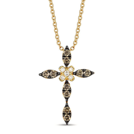 Le Vian® Pendant featuring 1/15 cts. Nude Diamonds™, 1/3 cts. Chocolate Diamonds® set in 14K Honey Gold™