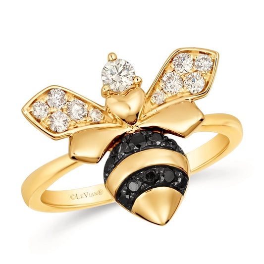 Le Vian® Ring featuring 1/3 cts. Nude Diamonds™, 1/6 cts. Blackberry Diamonds® set in 14K Honey Gold™
