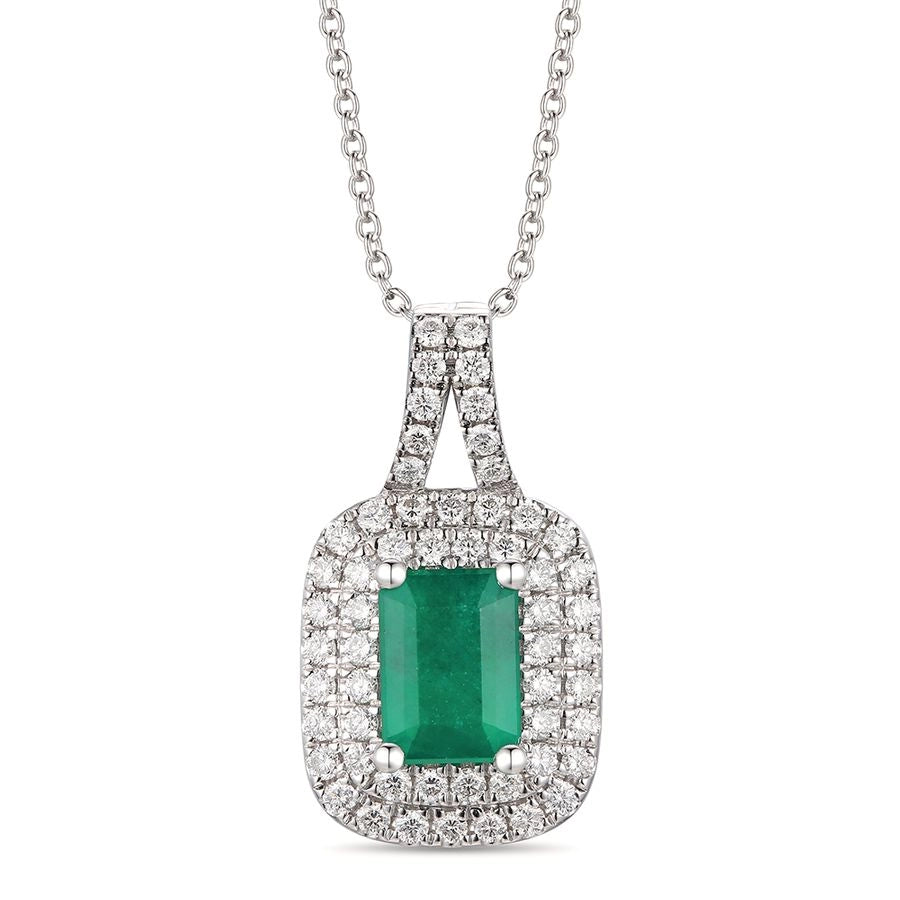 Le Vian® Pendant featuring 3/4 cts. Costa Smeralda Emeralds™, 3/8 cts. Vanilla Diamonds® set in 14K Vanilla Gold®