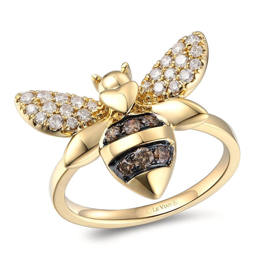 Le Vian® Ring featuring 1/5 cts. Chocolate Diamonds®, 1/3 cts. Nude Diamonds™ set in 14K Honey Gold™