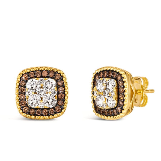 Le Vian® Earrings featuring 3/4 cts. Nude Diamonds™, 1/3 cts. Chocolate Diamonds® set in 14K Honey Gold™