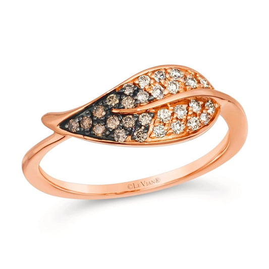 Le Vian Couture® Ring featuring 1/5 cts. Chocolate Ombré Diamonds® set in 18K Strawberry Gold®