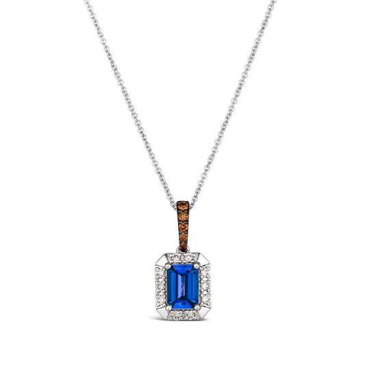 Le Vian® Pendant featuring 7/8 cts. Blueberry Tanzanite®, 1/20 cts. Chocolate Diamonds®, 1/6 cts. Nude Diamonds™ set in 14K Vanilla Gold®