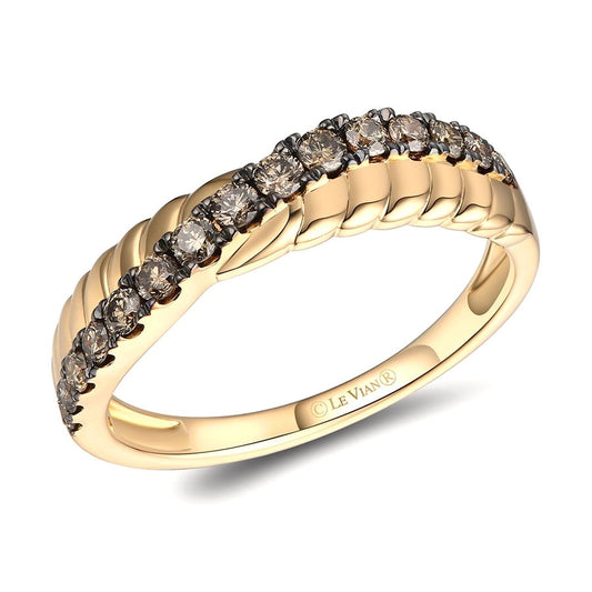 Le Vian Chocolatier® Ring featuring 3/8 cts. Chocolate Diamonds® set in 14K Honey Gold™