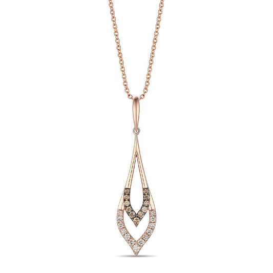 Le Vian® Pendant featuring 1/6 cts. Nude Diamonds™, 1/8 cts. Chocolate Diamonds® set in 14K Strawberry Gold®