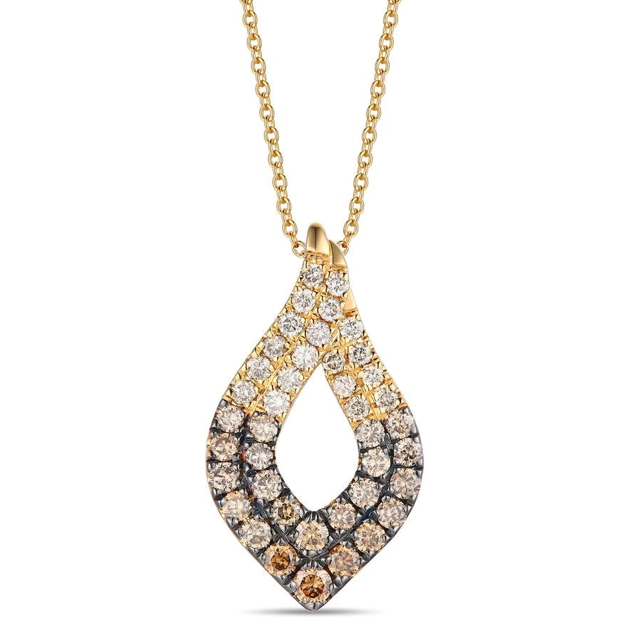 Le Vian Ombre Pendant featuring 1 cts. Chocolate Ombré Diamonds® set in 14K Honey Gold™