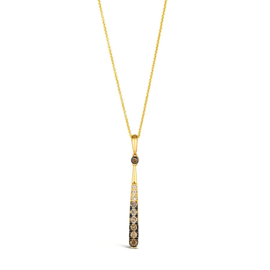 Le Vian Ombre Pendant featuring 3/8 cts. Chocolate Ombré Diamonds® set in 14K Honey Gold™