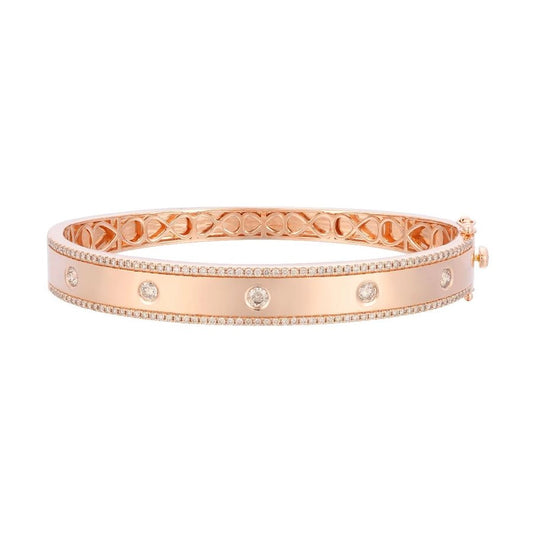 Le Vian® Bangle featuring 1 1/3 cts. Nude Diamonds™ set in 14K Strawberry Gold®