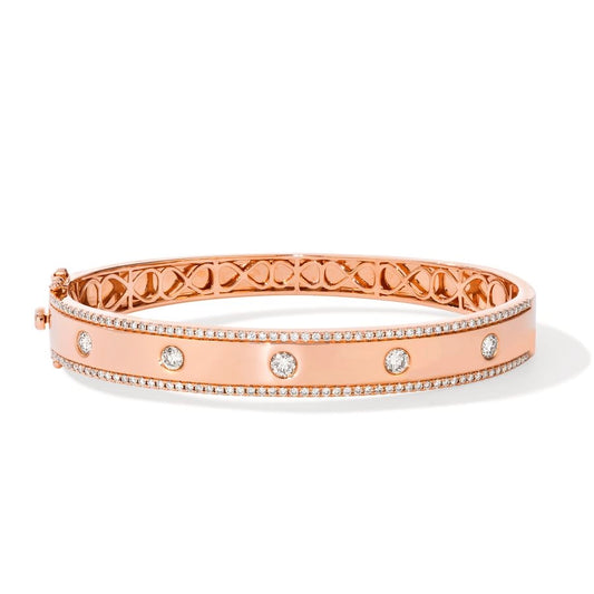 Le Vian® Bangle featuring 1 1/5 cts. Nude Diamonds™ set in 14K Strawberry Gold®