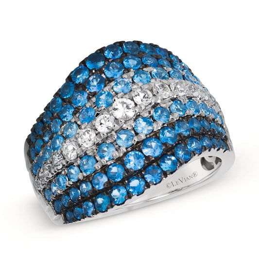 Le Vian Ombre Ring featuring 2 cts. Denim Ombré®, 1/2 cts. White Sapphire, set in 14K Vanilla Gold®