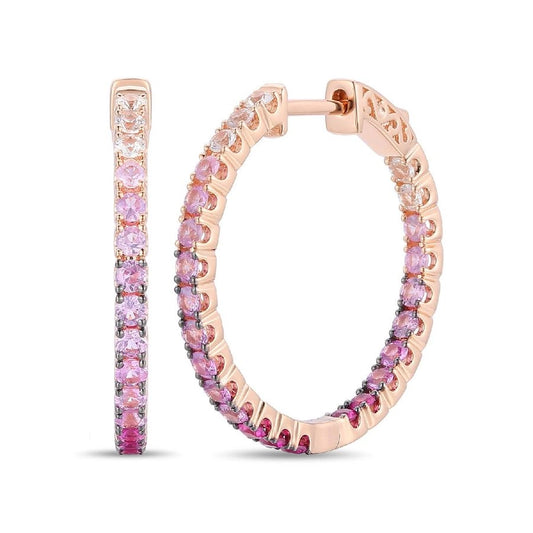 Le Vian Ombre Earrings featuring 1 1/2 cts. Pink Sapphire Ombre, 3/8 cts. White Sapphire, set in 14K Strawberry Gold®