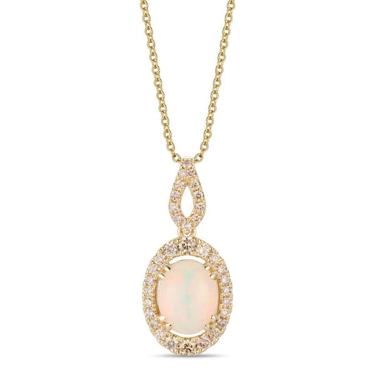 Le Vian® Pendant featuring 1 cts. Neopolitan Opal™, 1/3 cts. Nude Diamonds™ set in 14K Honey Gold™