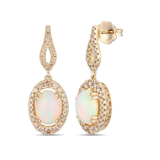 Le Vian® Earrings featuring 1 1/5 cts. Neopolitan Opal™, 1/2 cts. Nude Diamonds™ set in 14K Honey Gold™