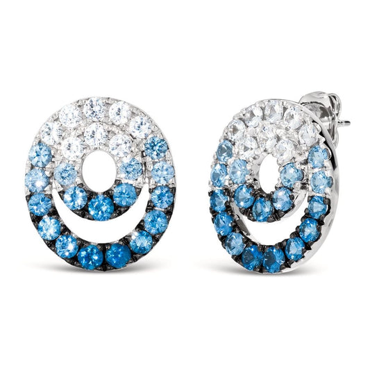 Le Vian Ombre Earrings featuring 1 5/8 cts. Denim Ombré®, 3/4 cts. White Sapphire, set in 14K Vanilla Gold®